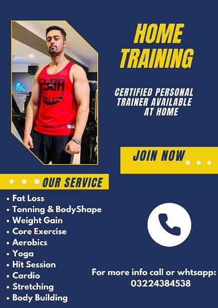 Fitness trainer ( home,gym and online training) 0