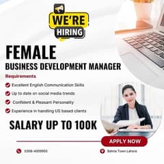 Female Sales Manager - Night Shift - Remote only for Experienced