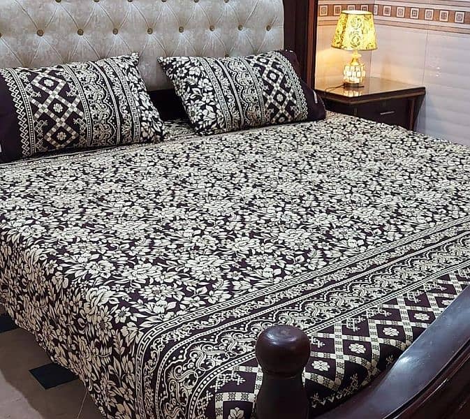Cotton Printed Double bedsheet 0