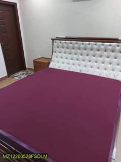 Cotton Plain Double Bed Mattress Cover