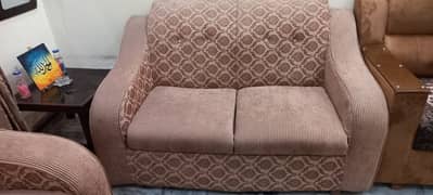 6 seater sofa set golden color