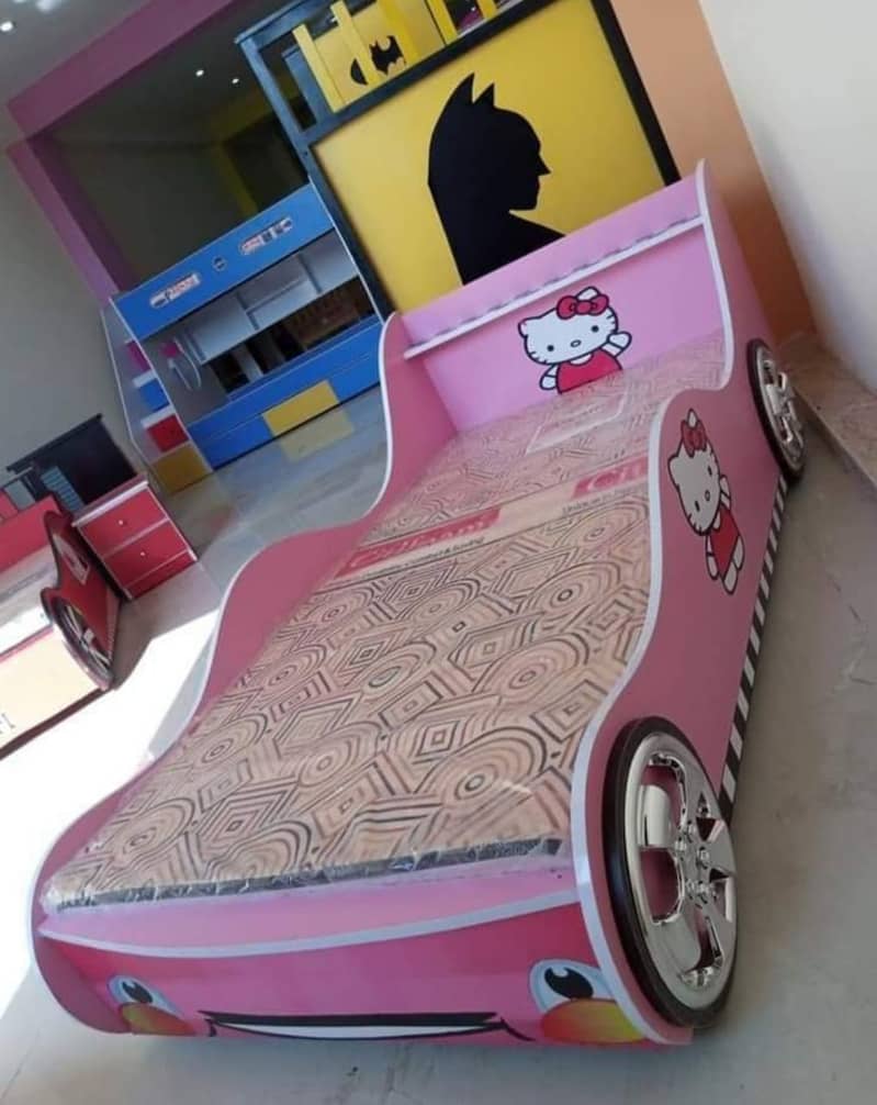 Kids bed | Baby Car Bed | kids wooden bed | kids Furniture / Bunk beds 16