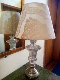 imported crystal lamps, new. 26 inch height