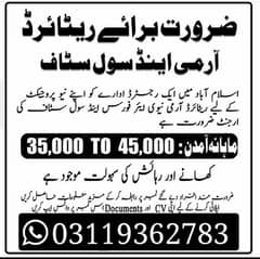 Required for Office work in Islamabad
