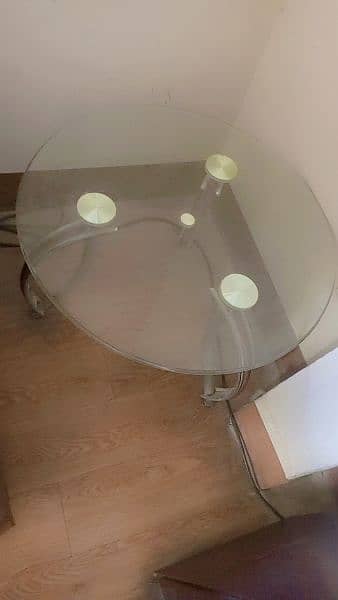 urgent sale tempered glass center table+ 1 side table + covers 6