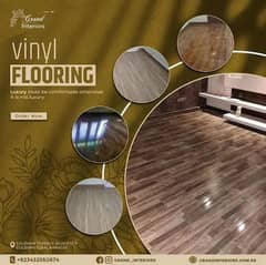Vinyl flooring wooden floor pvc laminated spc floor by Grand interiors