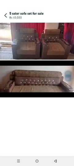 5 sater sofa set for sale