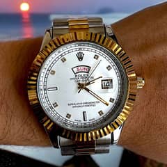 ROLEX WATCH Blue and Silver Shade/Black and Golden/White and Silver 0