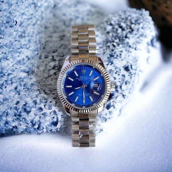 ROLEX WATCH Blue and Silver Shade/Black and Golden/White and Silver 5