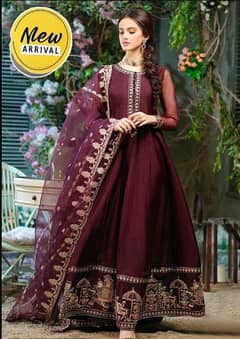 Eid Collection Stitched Embroidered Maxi