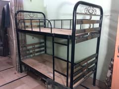 rod iron double choker bed without mattress