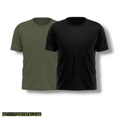 men's cotton plain T-shirts, pack of 2