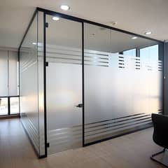 Aluminum office partitions / Glass office cabins / office glass doors