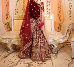 Stitch Indian style double dupatta bridal dress