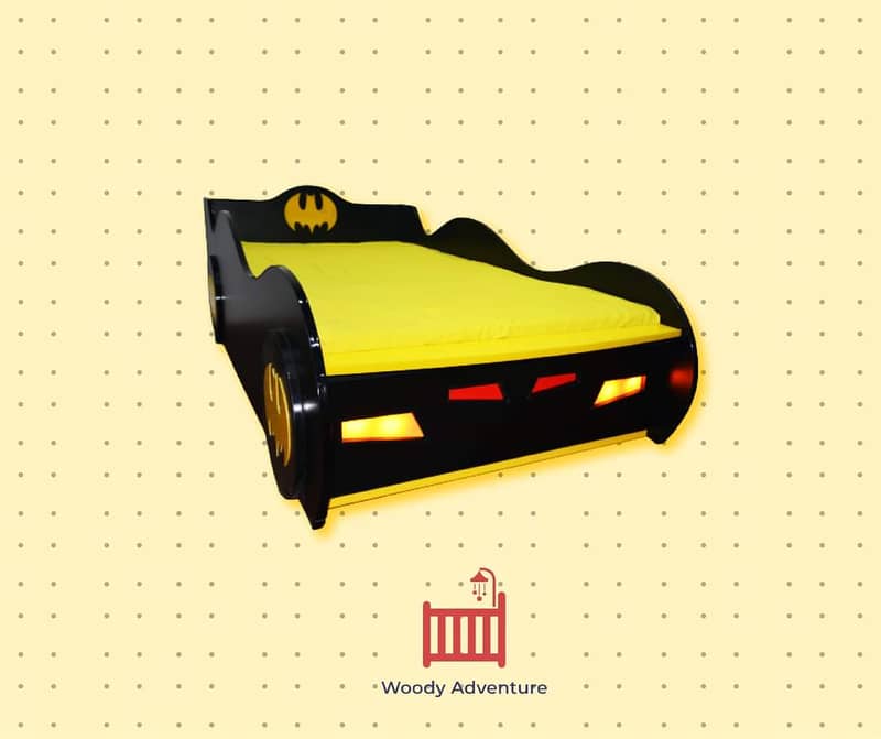 Batman Car Bed with light , Bedroom Sale in Pakistan 4