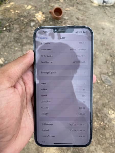 IPHONE 13 pro max (256 gb )PTA APPROVED SIERRA BLUE 8