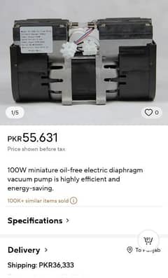 Branded Vacuum pump (Autoclave)