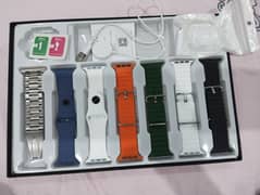 Smart watch 7 straps and charger and back pouch