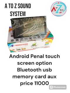 android penal touch screen option bluetooth usb memory card aux