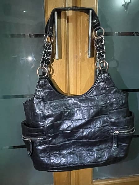 Nicole Miller Handbag - Black Square Pattern 2