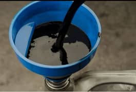 used engine oil, black oil