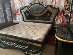new bed / full bedset / bed for sale / complete bed set / velvet bed