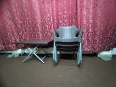 5 x Plastic Chairs and a Table for sale