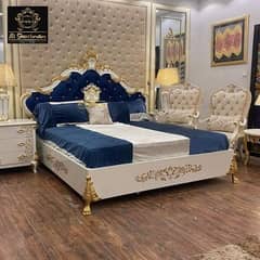 bed set/king size double bed/wooden bedroom set/bridal bedroom set