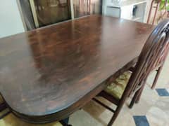 pure shisham wood dining table with 5 chairs
