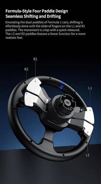 PXN-V99 Racing Steering Wheel with 3nm Feedback and Wheel 270°/900° 6