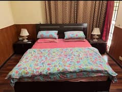Double Bed with Spring Mattress