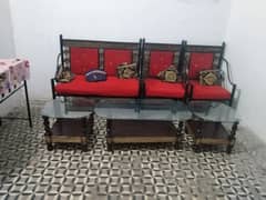Iron Sofa set with table set