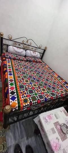 Double BED IRON A-ONE CONDITION SIZE7×6FT.