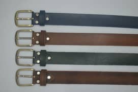 Cow leather belts Two ton leather colors Blue,Cognac,Dk brown,Green