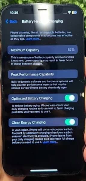 iphon 12 pro 128gb Jv  battery health 87 non open 0