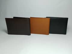 %100 Pure genuine leather wallet black, Brown,Muster colors