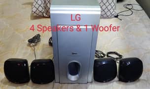 LG Home theater Woofer & Speakers Good Condition Rs. 7500