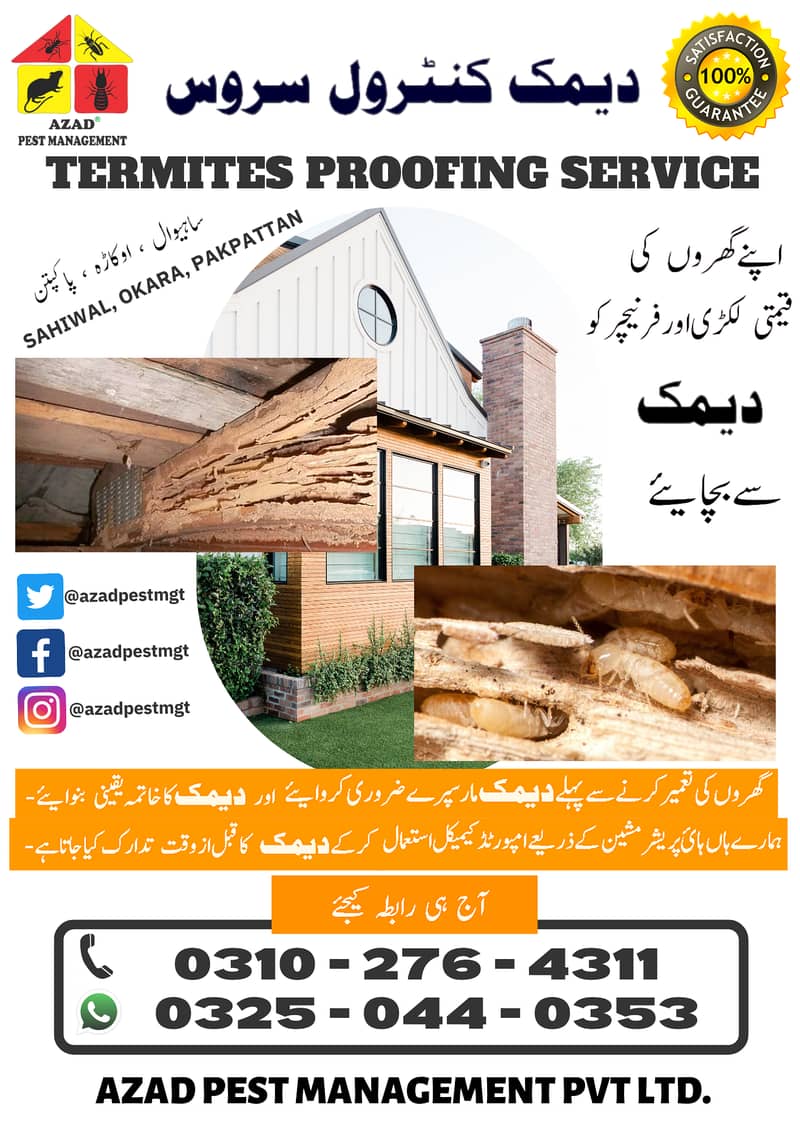 Termite | Deemak | Pest Control| Fumigation Sahiwal, Okara & Pakpattan 10