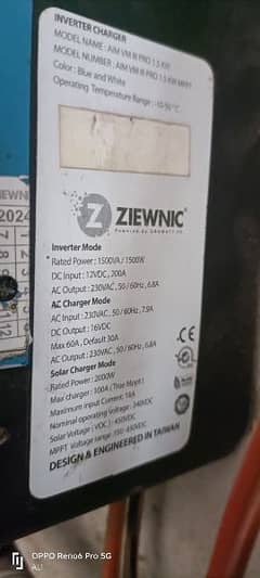 ziewnic invlter for sale no open no repair 1500w single buttery.