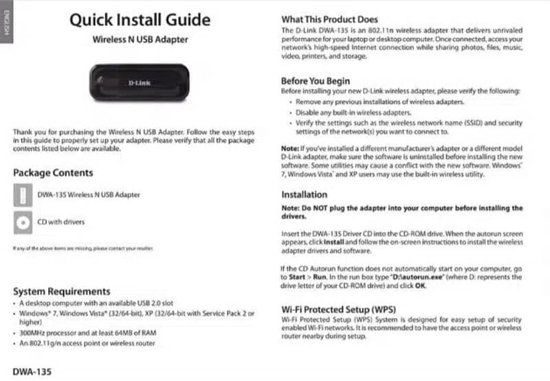 D-Link Wireless N USB Adapter (DWA-135) 4