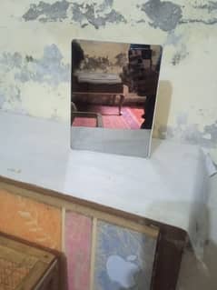 Photo frame and mirror.