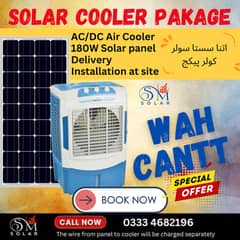 Hybrid Solar Air Cooler Package with installation dilivery solar panel