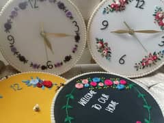 embroidery wall clock