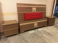 Double bed king size bed beautiful bed/ /wood bed/jahez packages