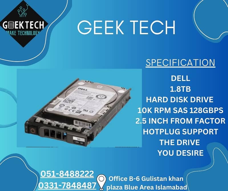 DELL 1.8TB HARD DISK DRIVE 10K RPM SAS 12GBPS 2.5 INCH FORM FACTOR 0