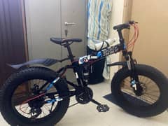 fat bike foldable multi purpose cycle 2 gear with both tires jump