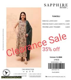 3pc Sapphire Lawn Sale 35% Off