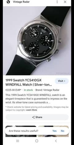 Swatch AG1999 Chronograph 100% Original Mint Condition