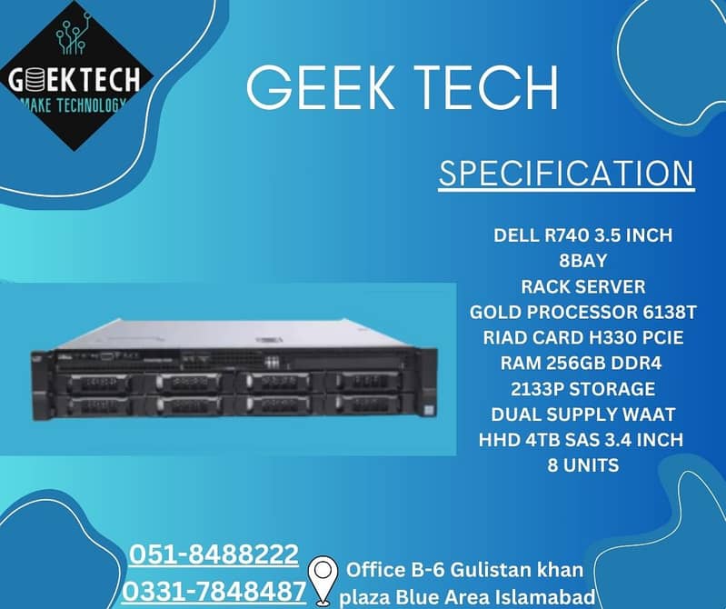 DELL R740 3.5 INCH 8BAY RACK SERVER 0