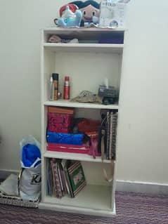 white Study table And Book shelves for sale